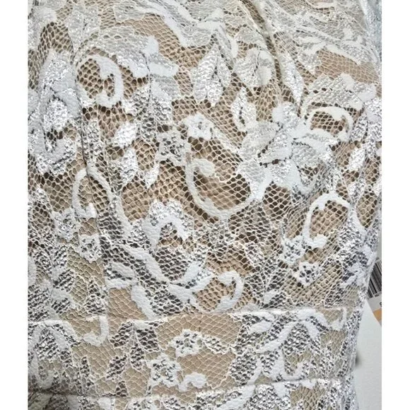 blumarine black lace dress Short Chiffon Dress with Lace-detailed Ruffles main image 0